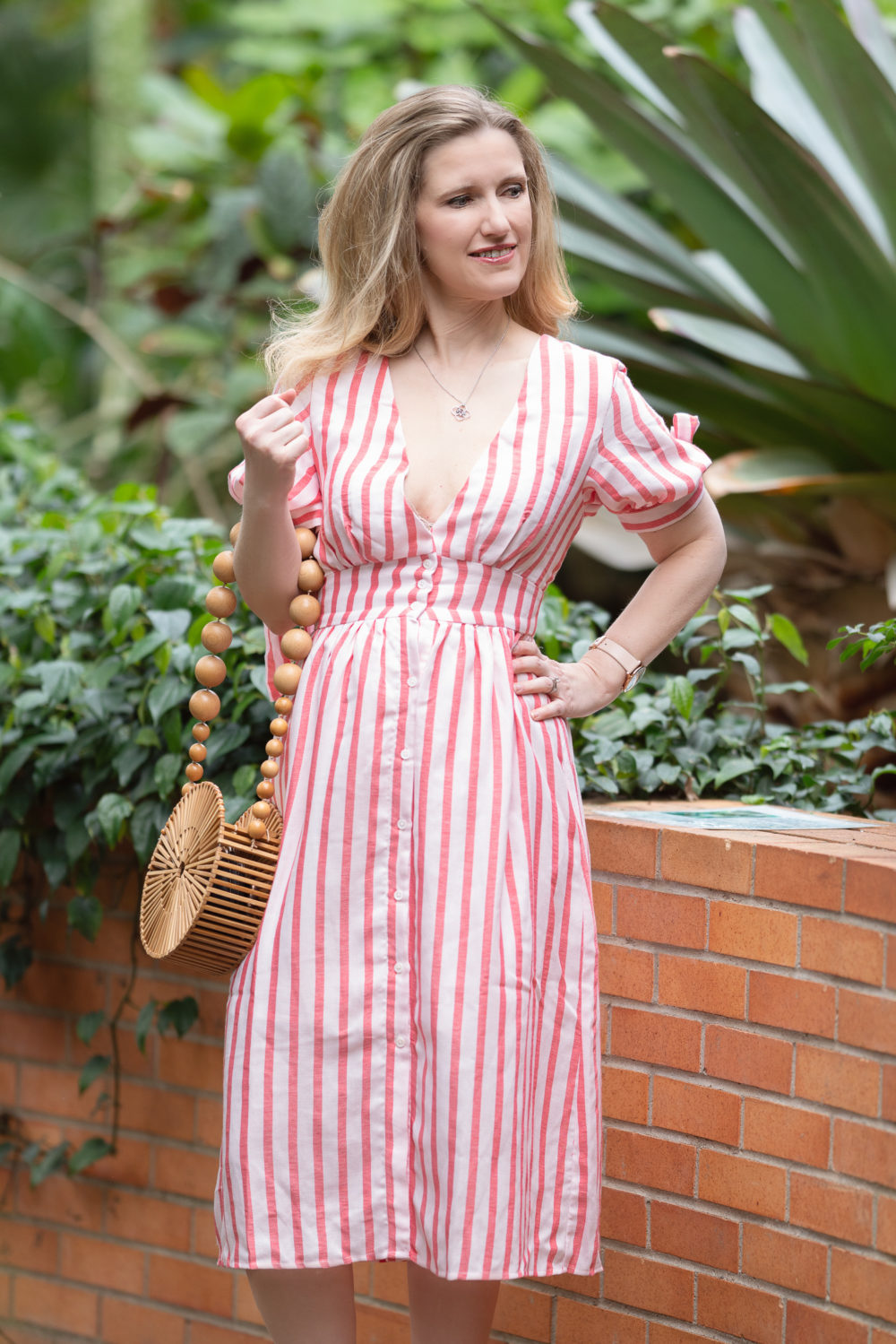 Petite Fashion Blog | English Factory Striped Midi Dress | Amazon Spring Dresses