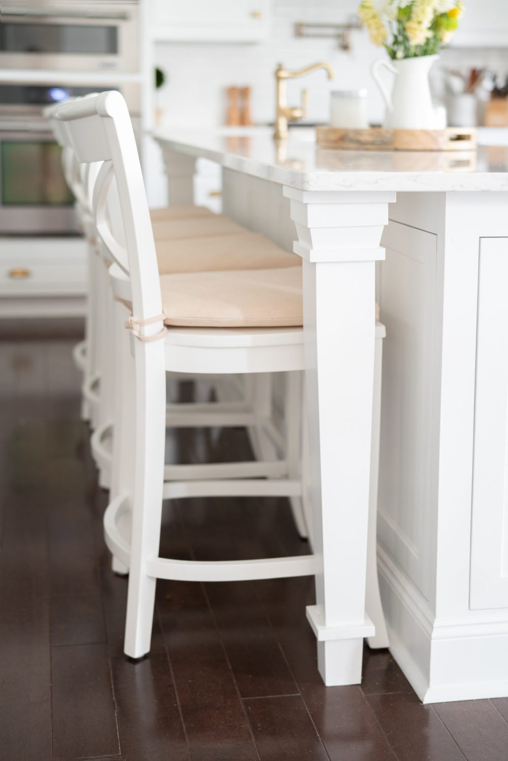 Petite Fashion Blog |White Kitchen | Inset Cabinets | From Overlay to Inset