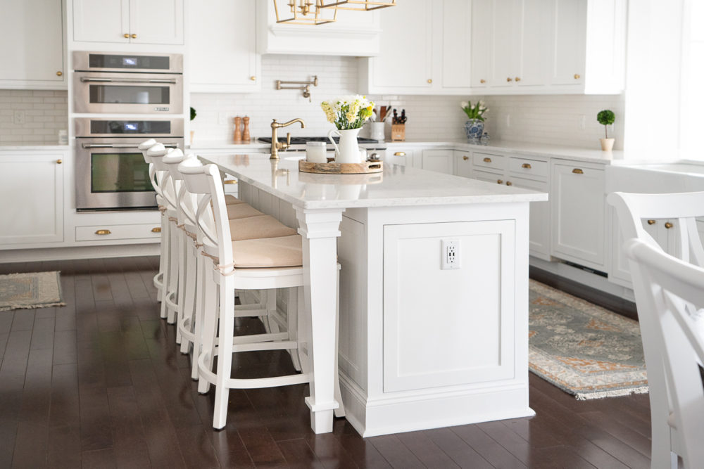 Petite Fashion Blog |White Kitchen | Inset Cabinets | From Overlay to Inset