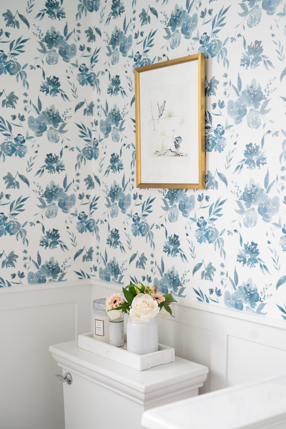 Petite Fashion Blog | Caitlin Wilson Wallpaper | Caitlin Wilson Rugs | Powder Room Ideas | Powder Room Makeover