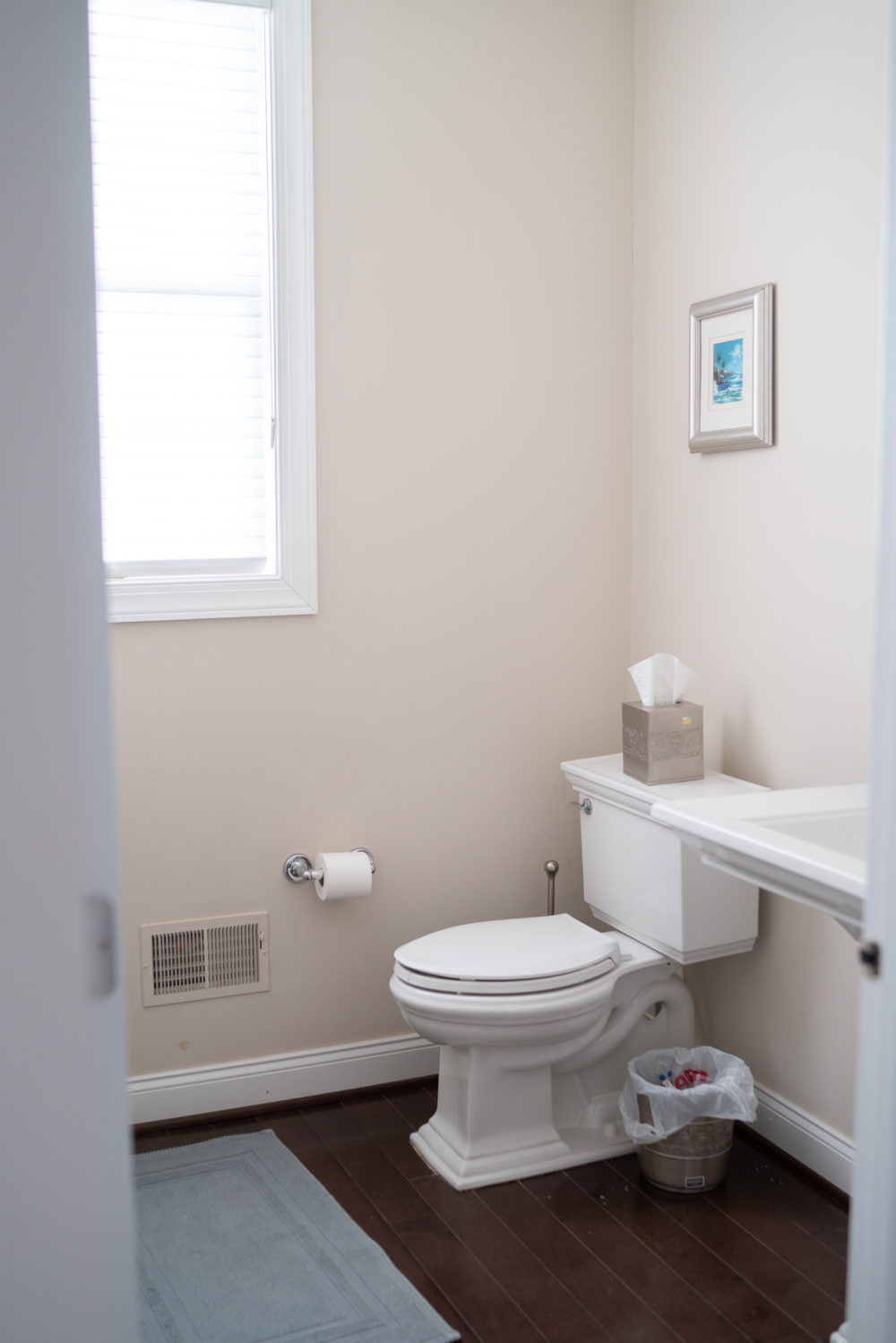 Petite Fashion Blog | Caitlin Wilson Wallpaper | Caitlin Wilson Rugs | Powder Room Ideas | Powder Room Makeover