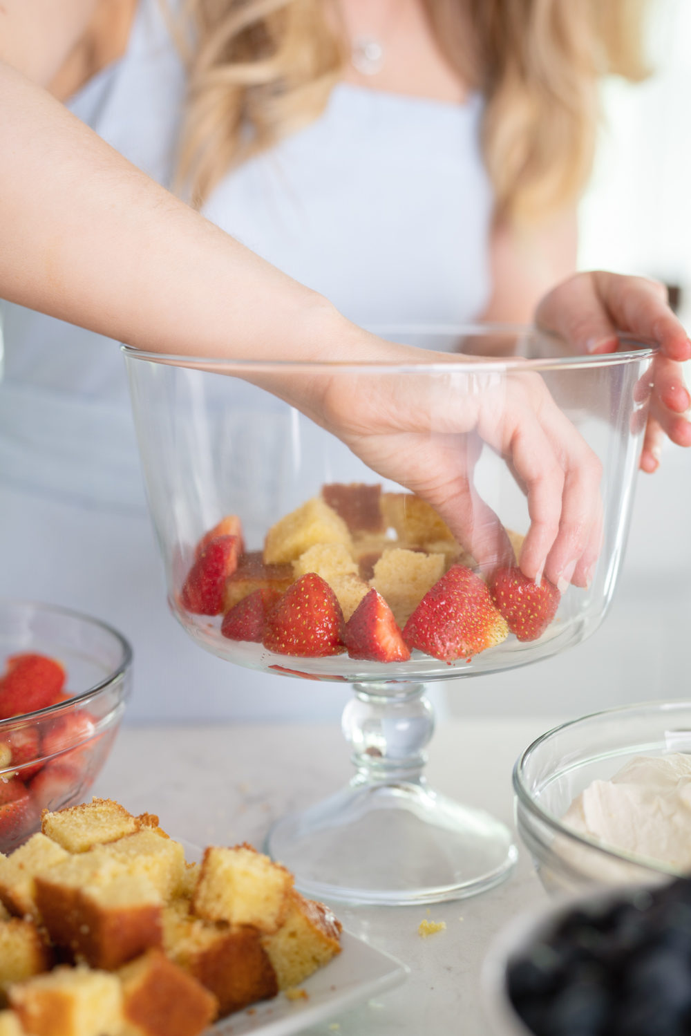 Petite Fashion Blog | Draper James Dress | Berry Trifle Recipe