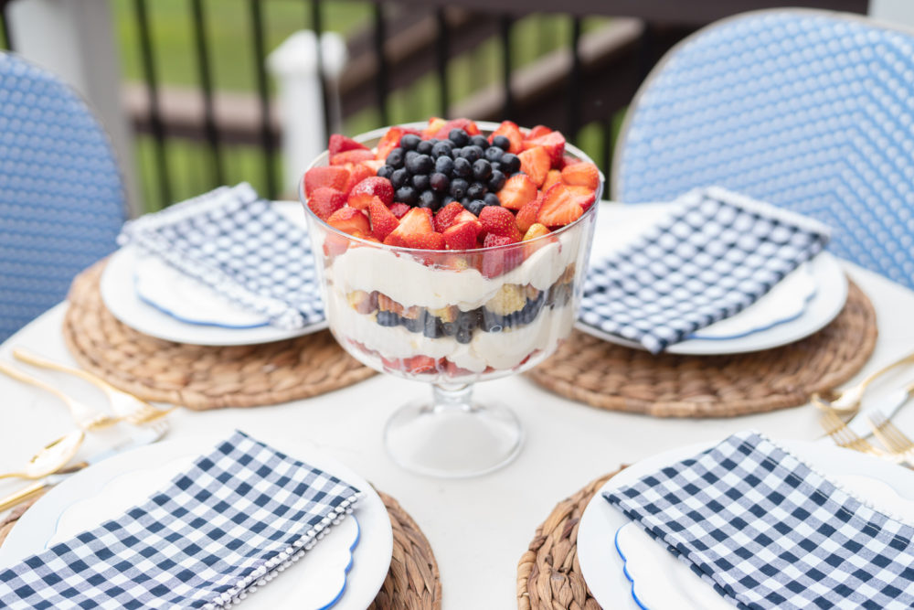 Petite Fashion Blog | Draper James Dress | Berry Trifle Recipe