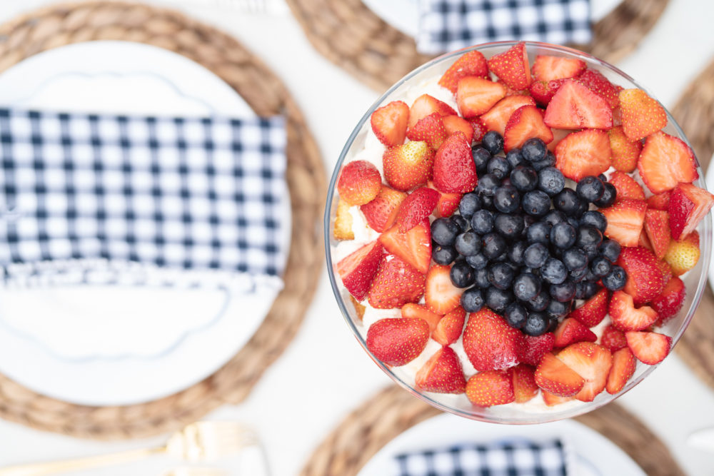 Petite Fashion Blog | Draper James Dress | Berry Trifle Recipe