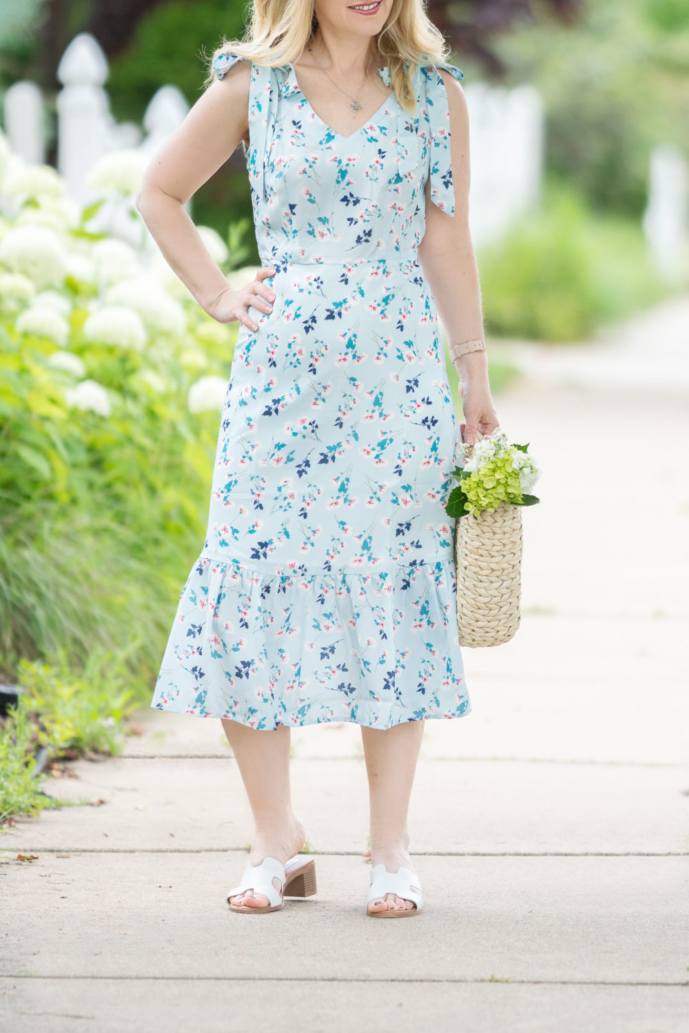 Petite Fashion Blog | Allegra K Floral Midi Dress