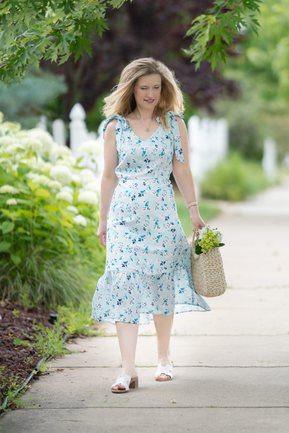 Petite Fashion Blog | Allegra K Floral Midi Dress