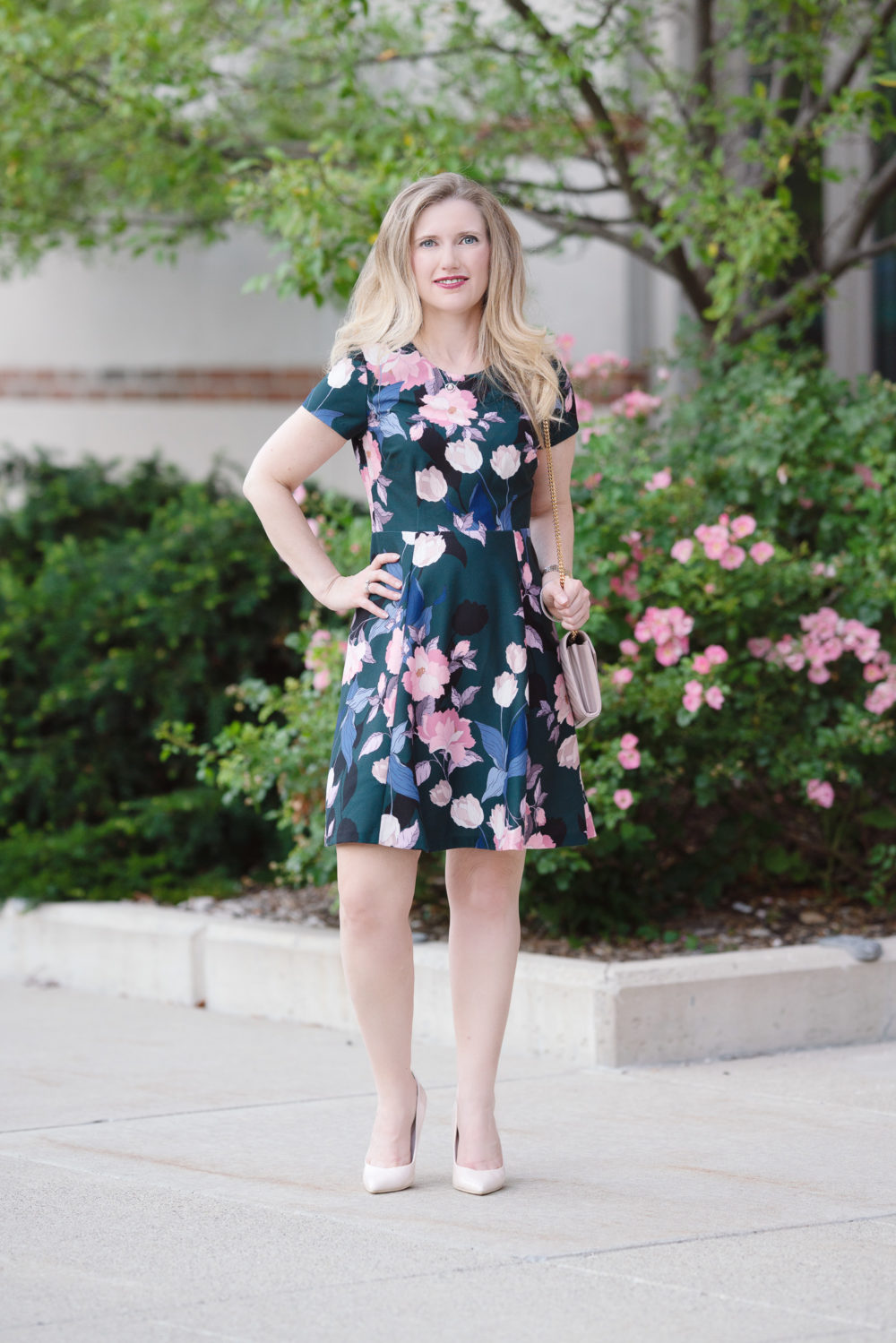 Petite Fashion Blog | Nordstrom Anniversary Sale | Eliza J Fit and Flare Dress