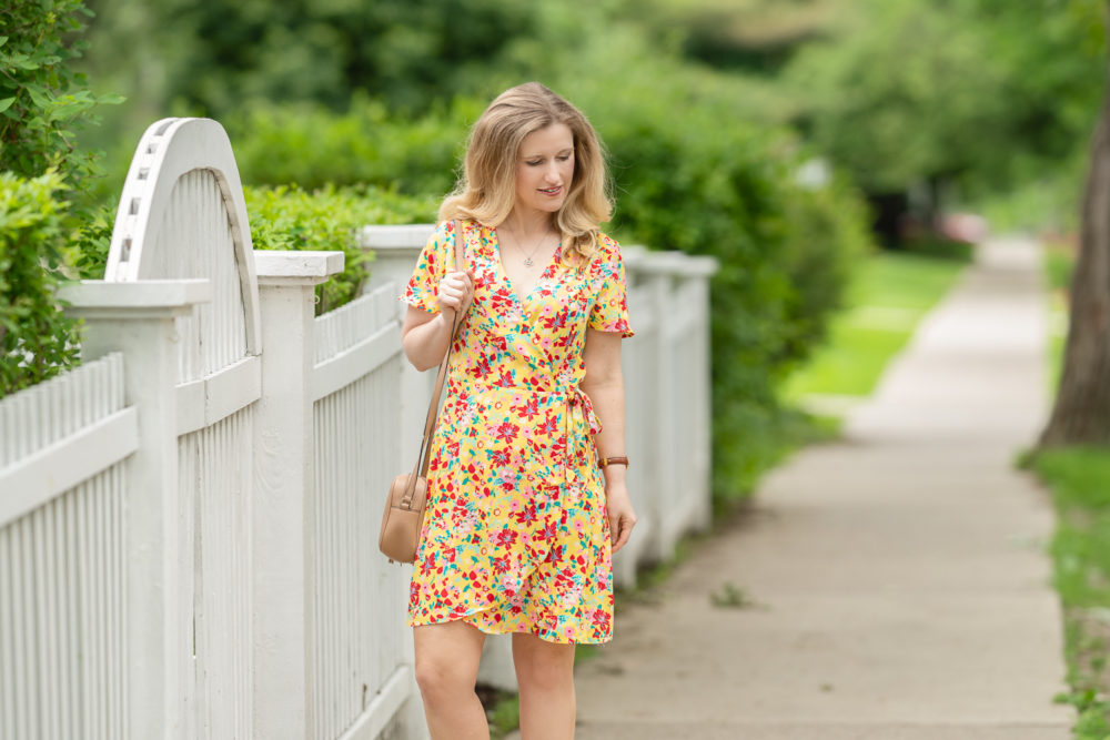 Petite Fashion Blog | J. Crew Factory Wrap Dress