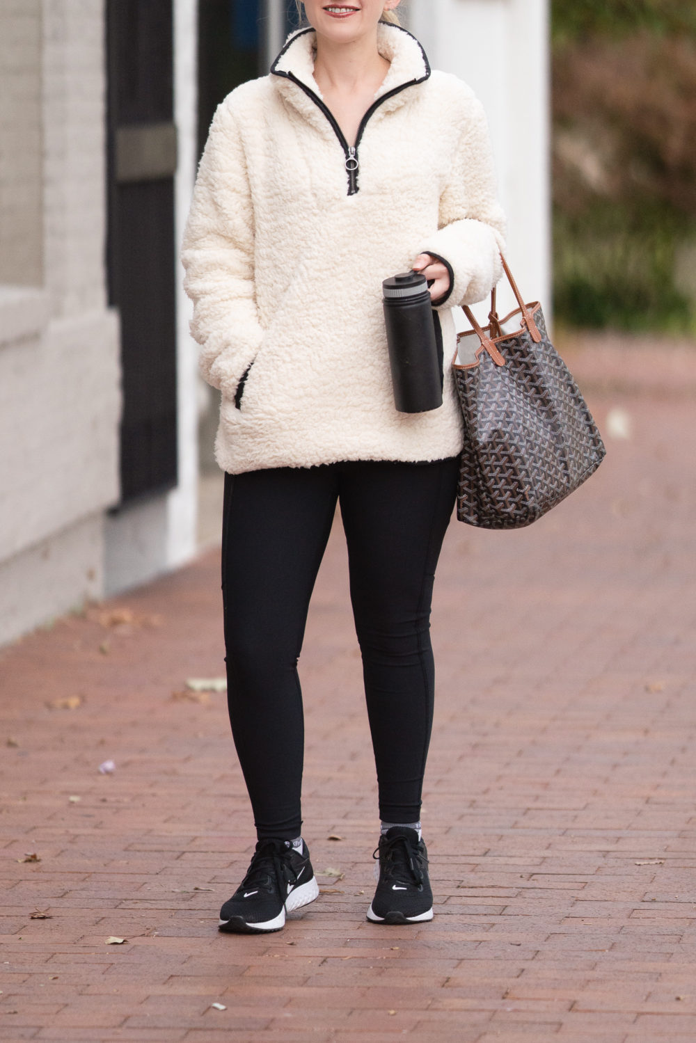 Petite Fashion Blog | Thread and Supply Wubby Fleece Pullover | Zella Live In Leggings | Labor Day Sales