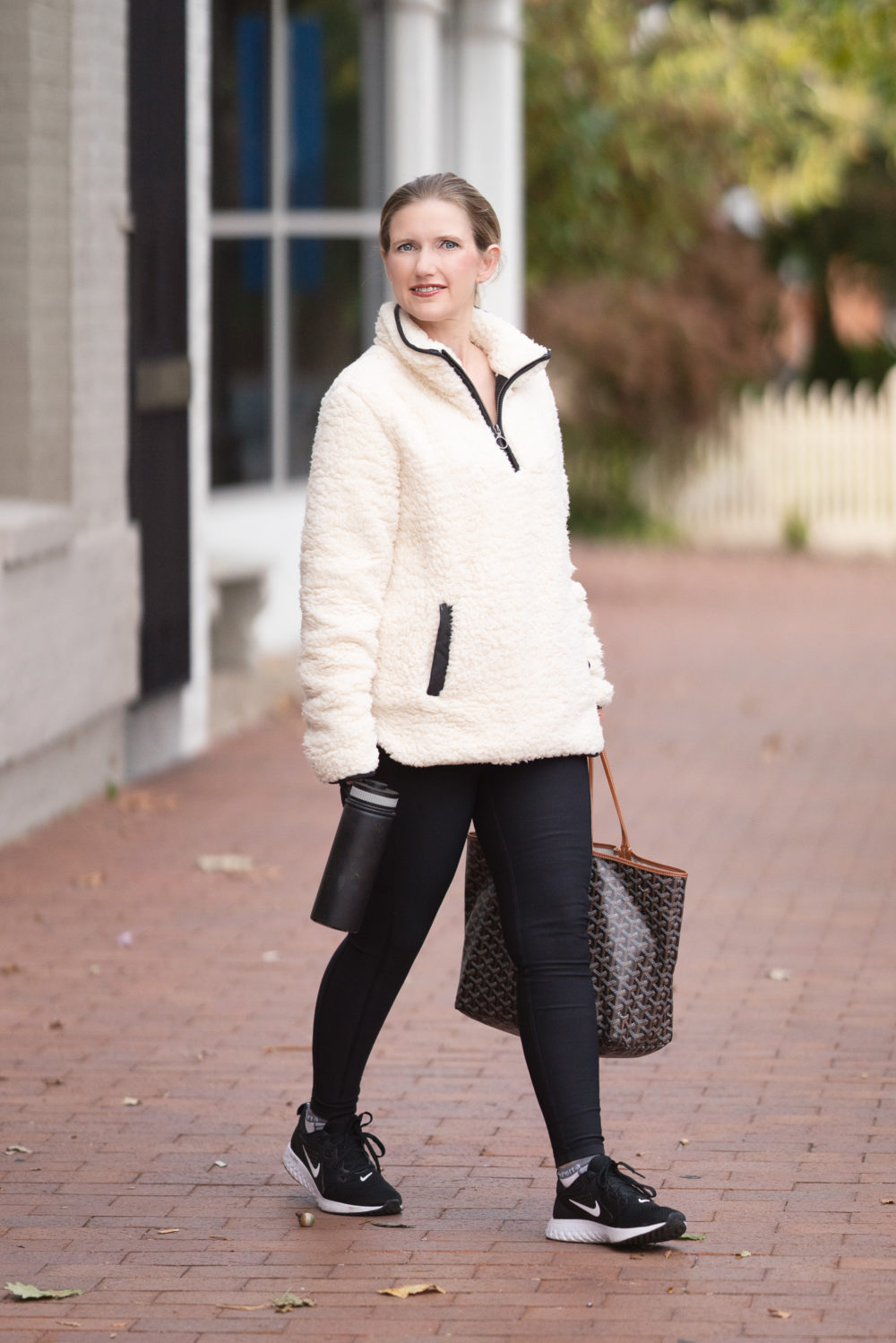 Petite Fashion Blog | Thread and Supply Wubby Fleece Pullover | Zella Live In Leggings | Labor Day Sales