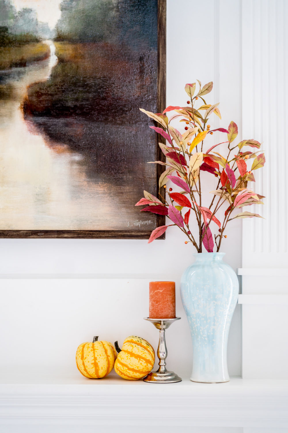 Petite Fashion Blog | Fall Home Decor | Faux Fall Leaves
