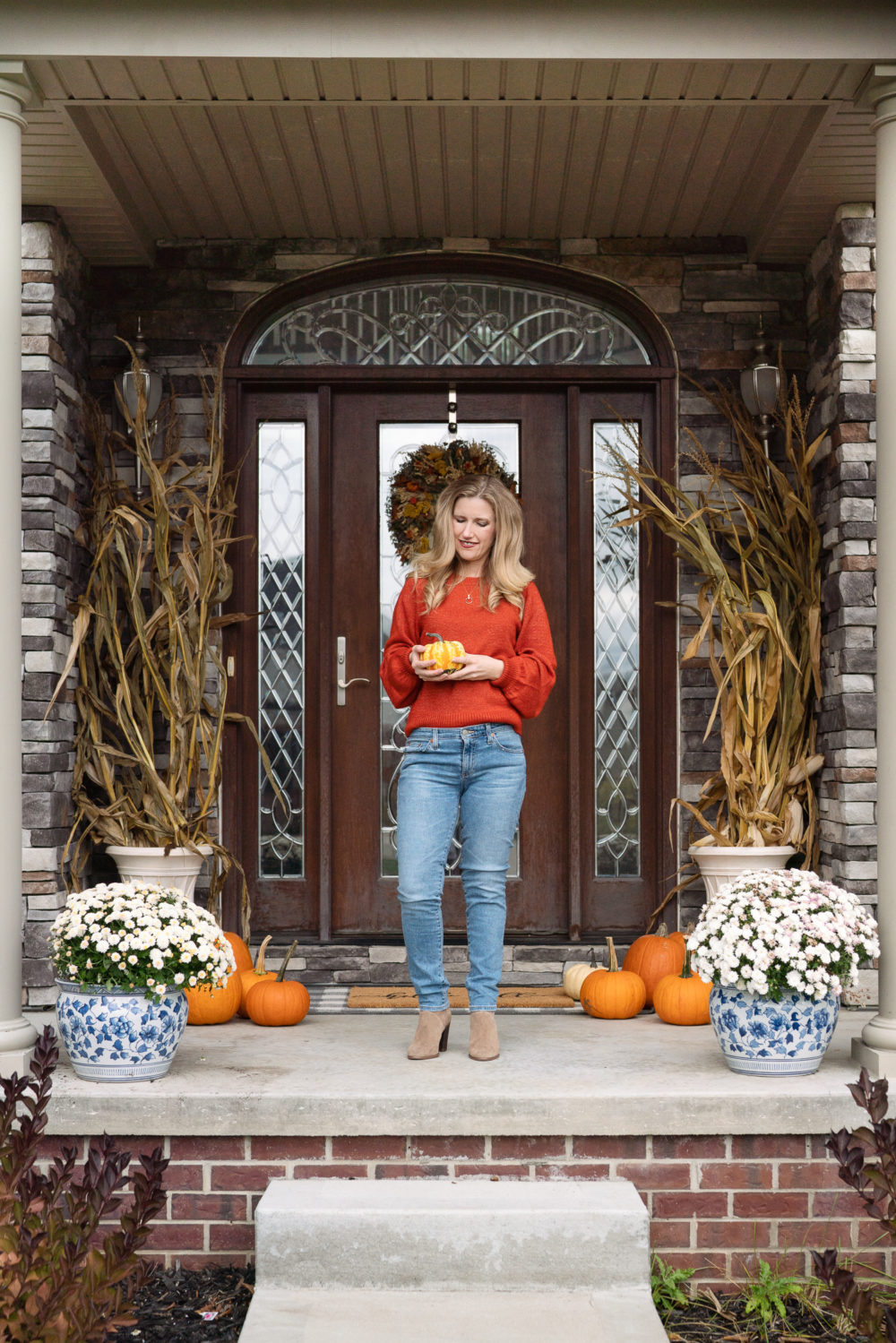Petite Fashion Blog | Fall Home Decor | Fall Front Porch Inspiration