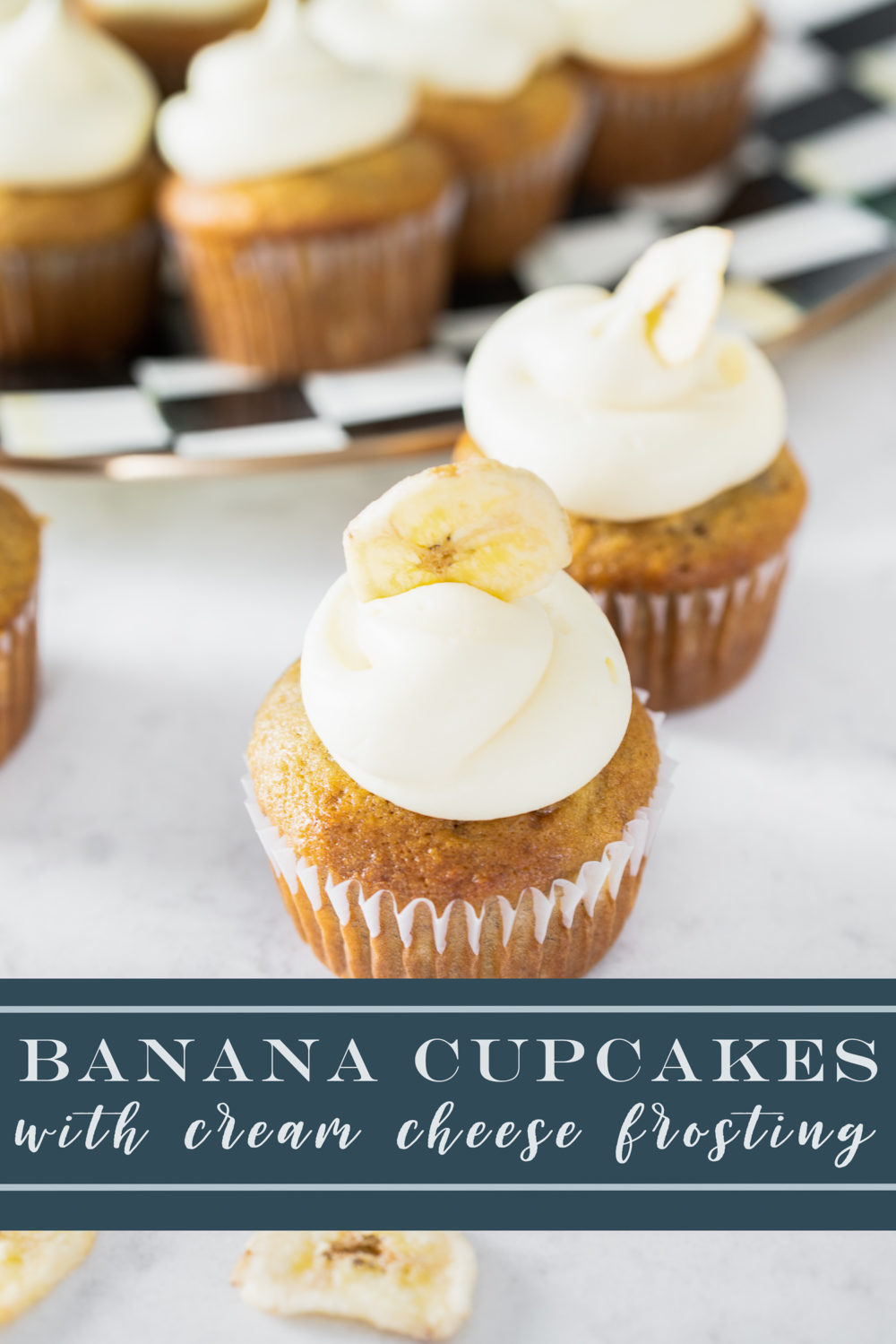 Petite Fashion Blog | Mackenzie Childs Royal Check | Banana Cupcakes with Cream Cheese Frosting