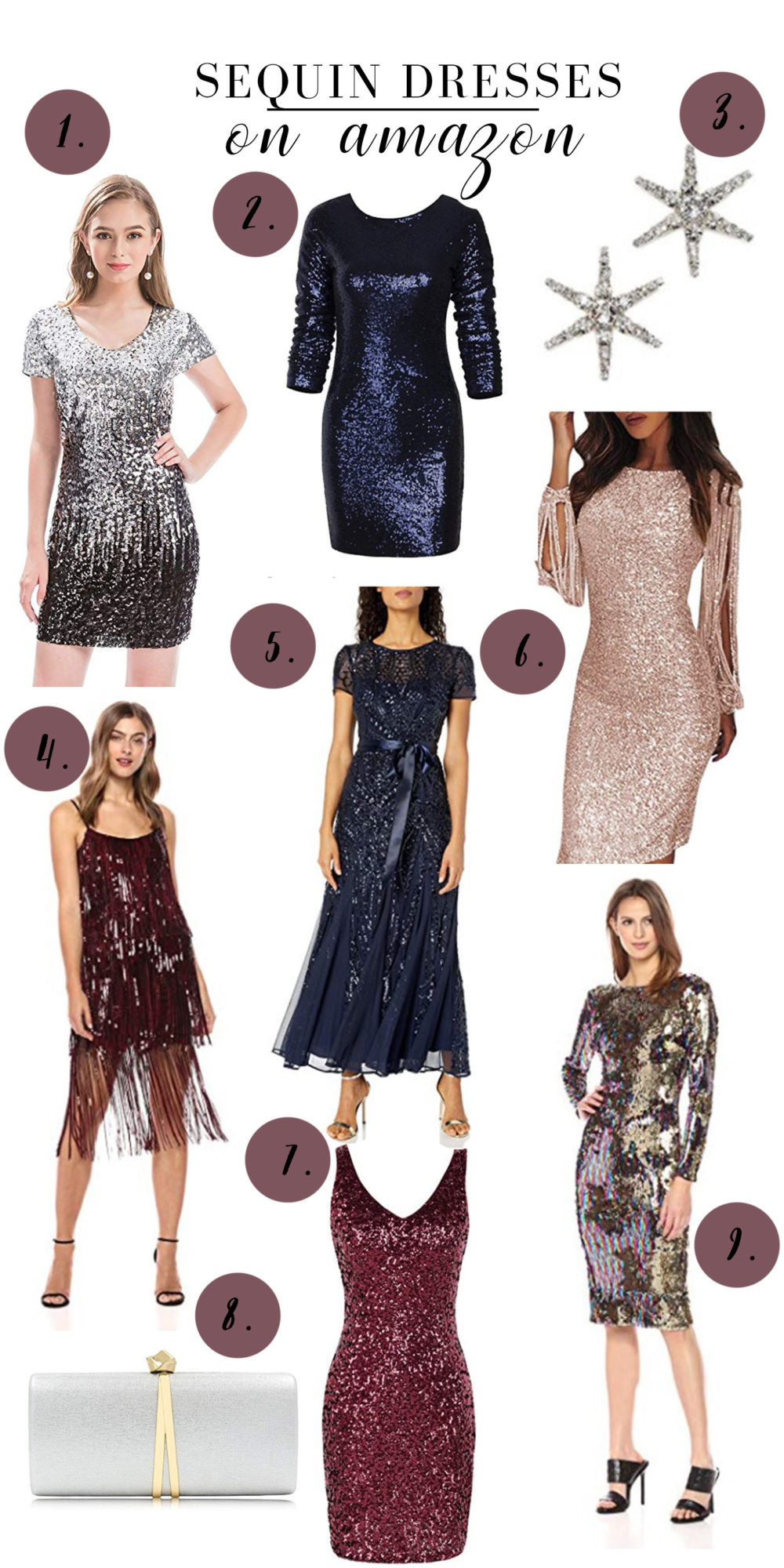 Petite Fashion Blog | Sequin Dresses on Amazon | Sequin Dresses | Dress the Population Dresses