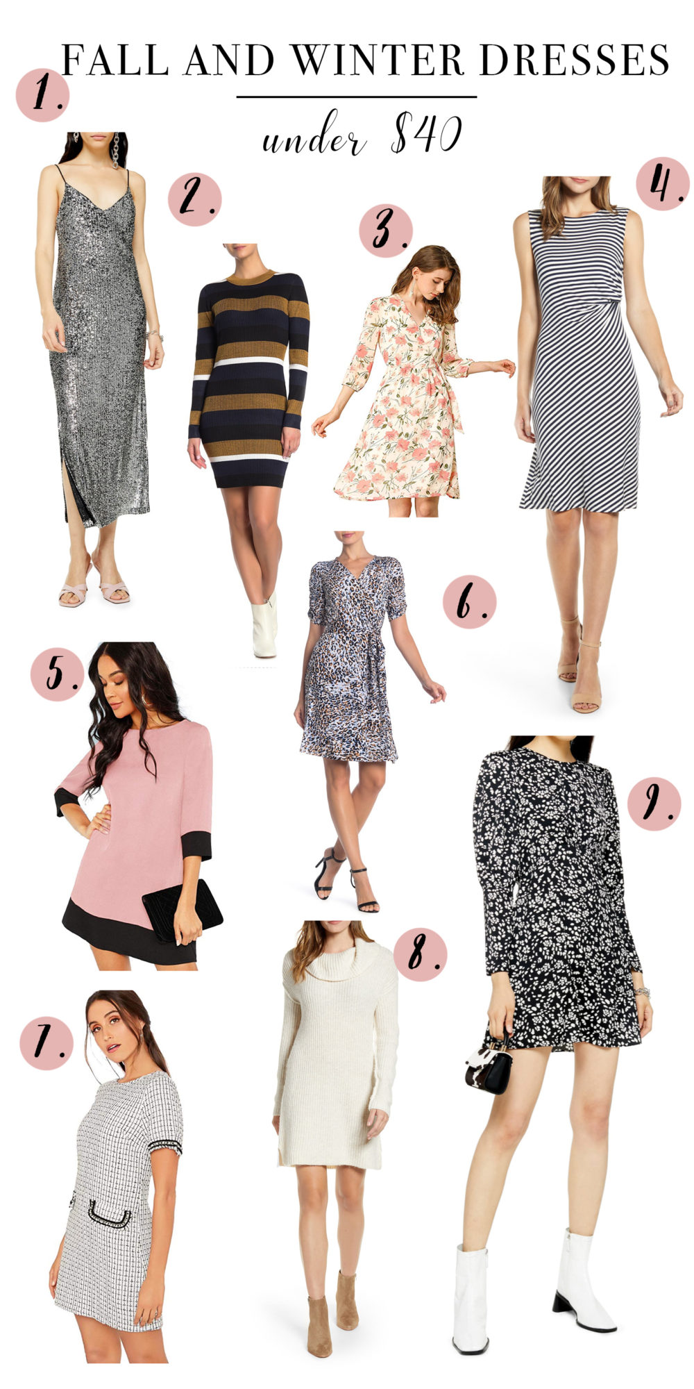Fall and Winter Dresses Under $40