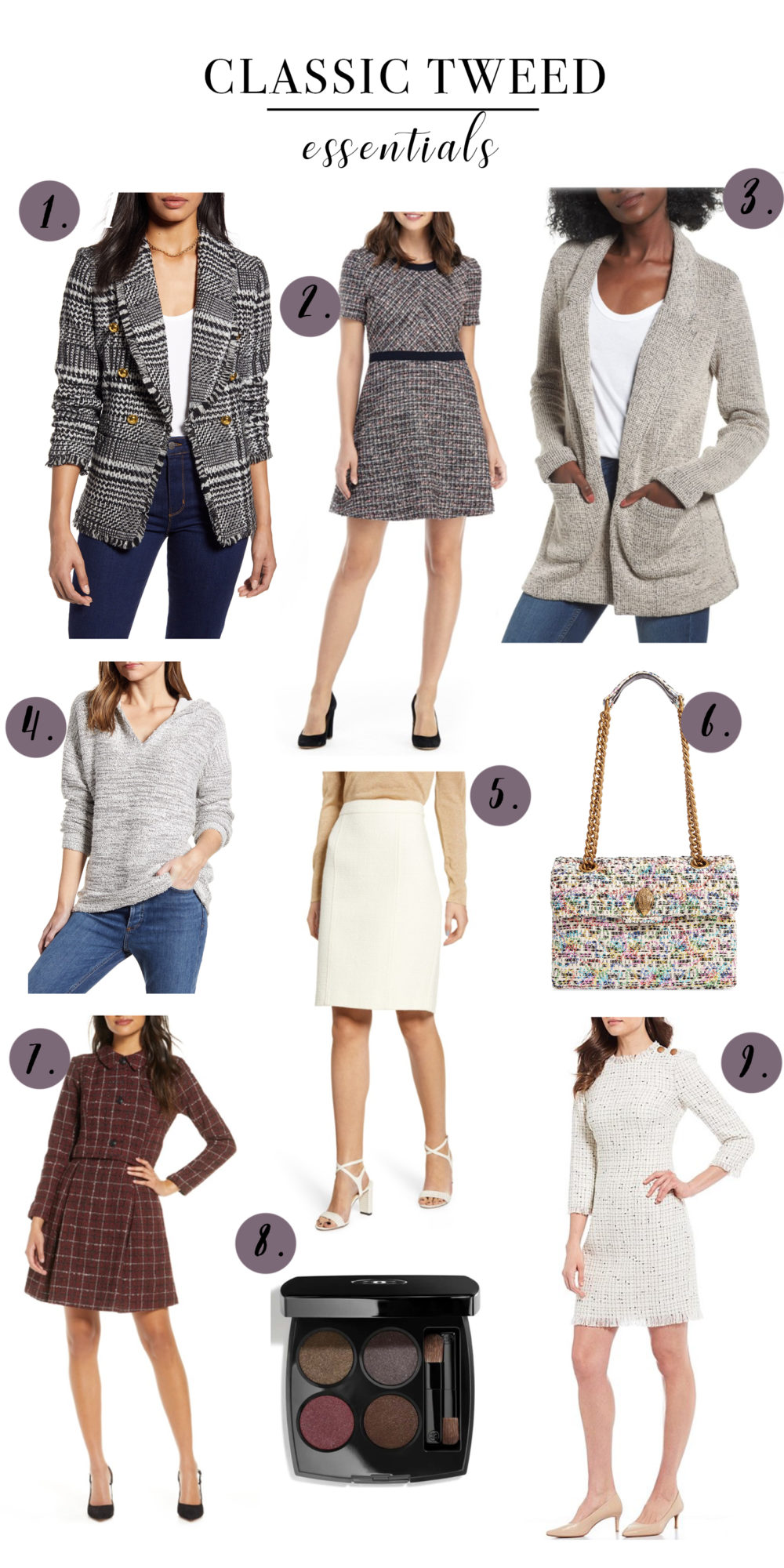 Tweed Dress | Tweed Blazer | Tweed Skirt | Chanel Eyeshadow