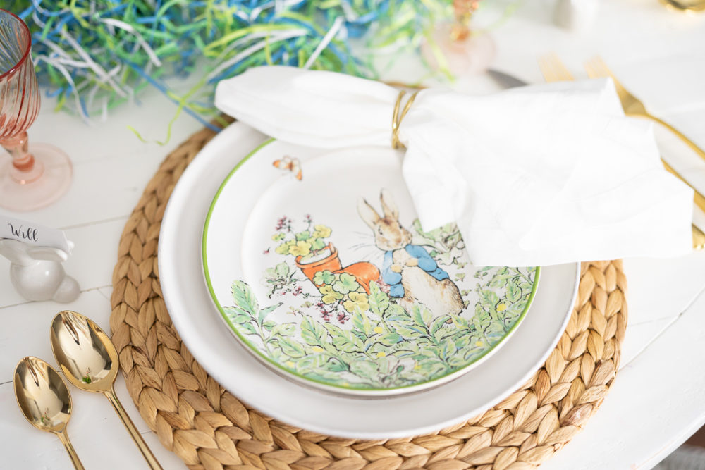 Petite Fashion Blog | Easter Tea Party | Pottery Barn Easter Dinnerware | Easter Basket Gift Ideas
